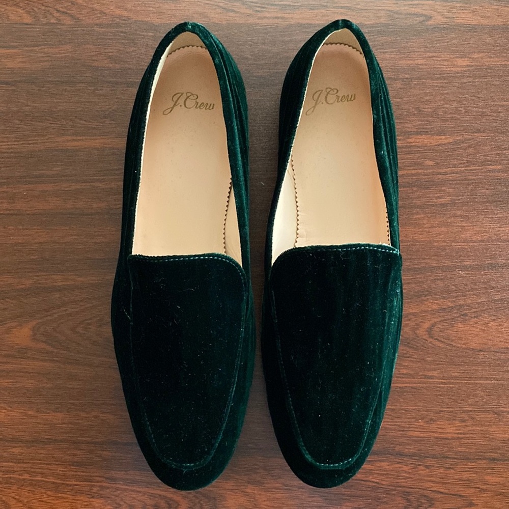 JCrew Velvet Loafers